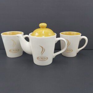 Tim Hortons Always Fresh 006 Limited Edition 2 Mugs and Teapot with Lid Set